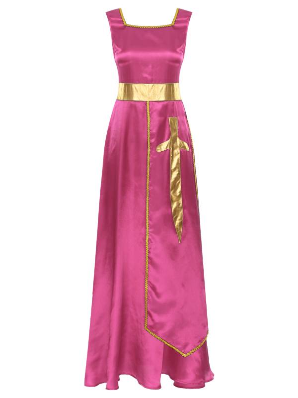Women Sleeveless Square Neck Liturgical Praise Dance Maxi Dress thumb