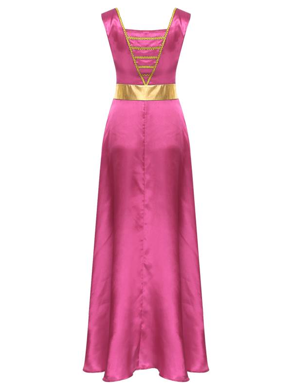 Women Sleeveless Square Neck Liturgical Praise Dance Maxi Dress thumb