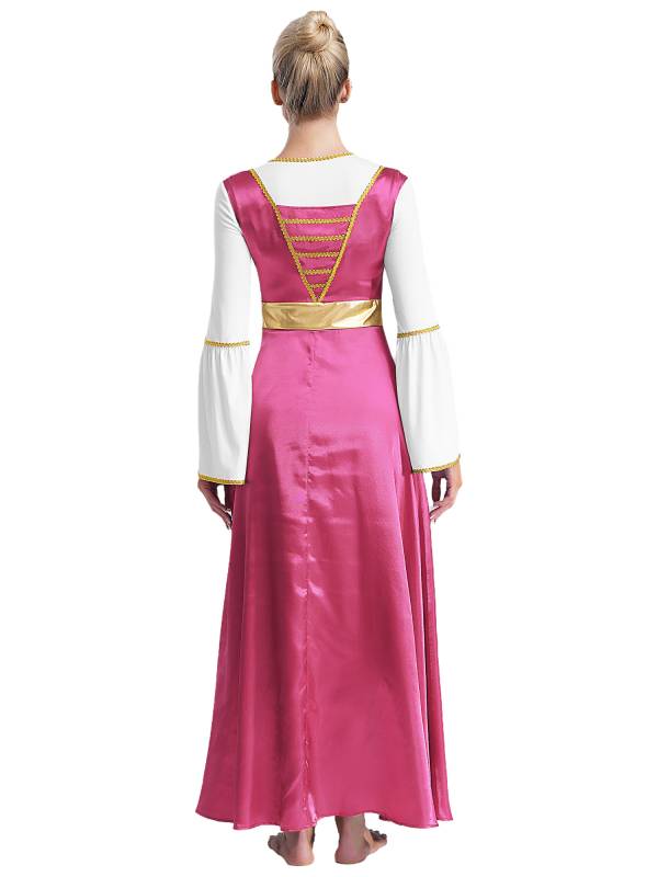 Women Sleeveless Square Neck Liturgical Praise Dance Maxi Dress thumb