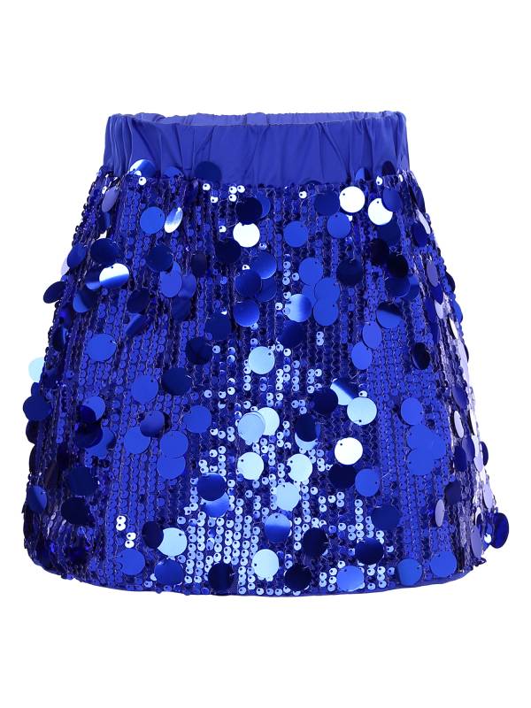 Toddler Girls Glittery Sequin Thick Lining Mini Skirt thumb