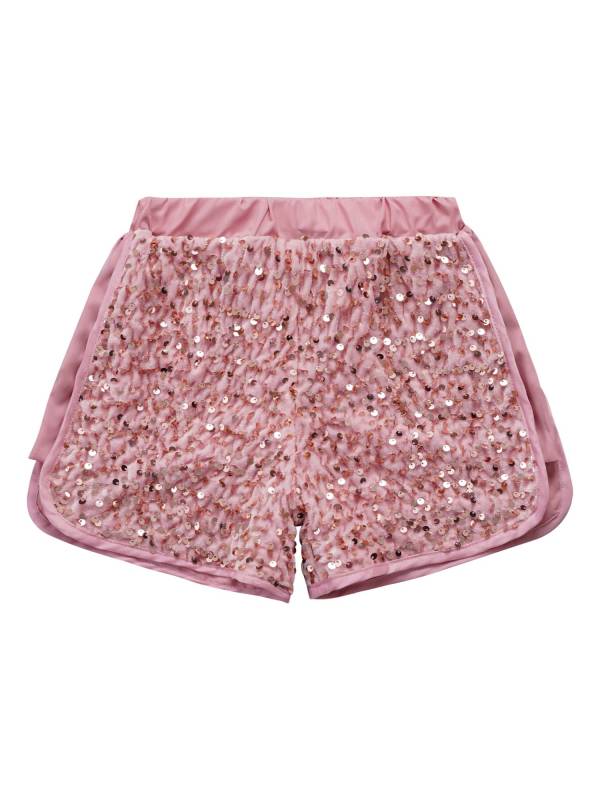 Kids Girls Sparkling Sequins Sides Slit Hot Shorts for Jazz Dance thumb