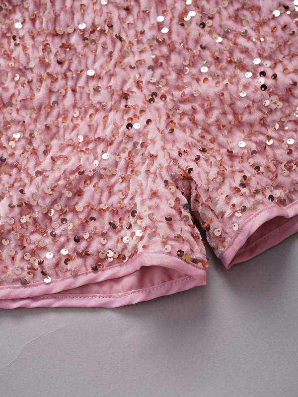 Kids Girls Sparkling Sequins Sides Slit Hot Shorts for Jazz Dance thumb