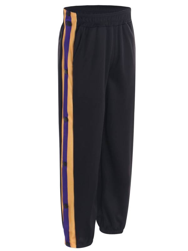 Kids Boys Side Slit Buttons Color Block Sweatpants for Sports thumb
