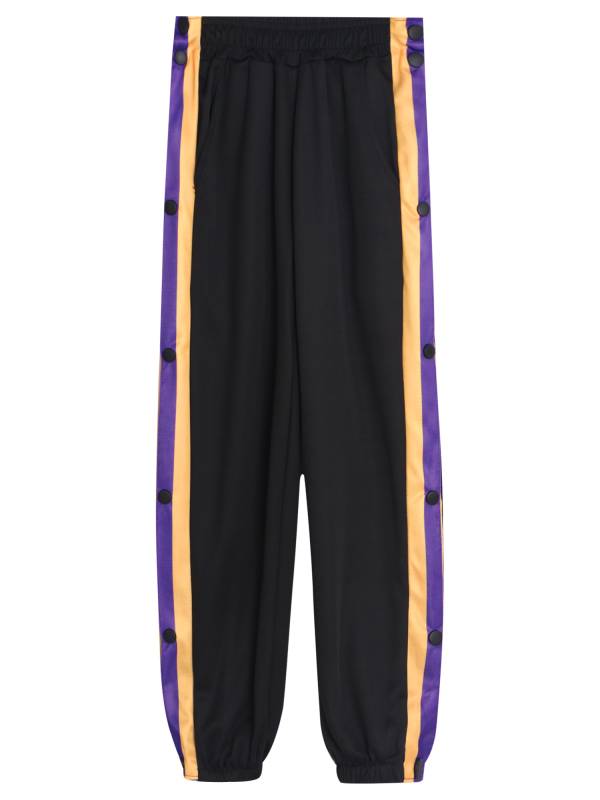 Kids Boys Side Slit Buttons Color Block Sweatpants for Sports thumb