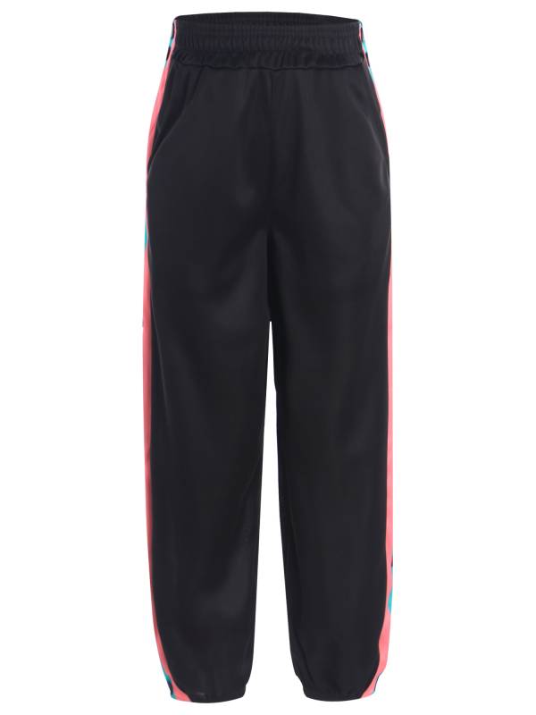 Kids Boys Side Slit Buttons Color Block Sweatpants for Sports thumb