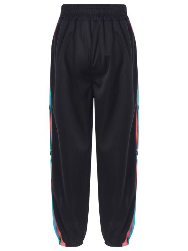 Kids Boys Side Slit Buttons Color Block Sweatpants for Sports thumb