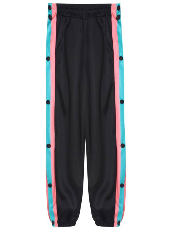 Kids Boys Side Slit Buttons Color Block Sweatpants for Sports thumb