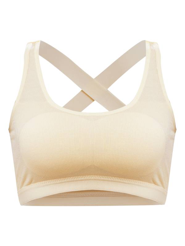 Kids Girls Puberty Teens Underwear Cross Back Sports Bras thumb