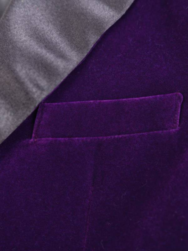 Kids Boys Long Sleeve Lapel Velvet Gentleman Formal Blazer thumb