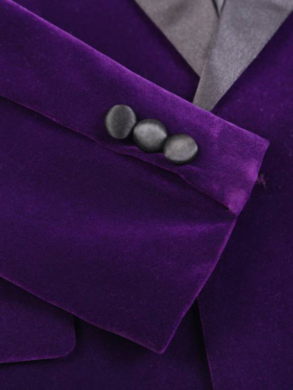 Kids Boys Long Sleeve Lapel Velvet Gentleman Formal Blazer thumb