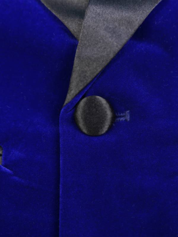 Kids Boys Long Sleeve Lapel Velvet Blazer for Formal Occasions thumb