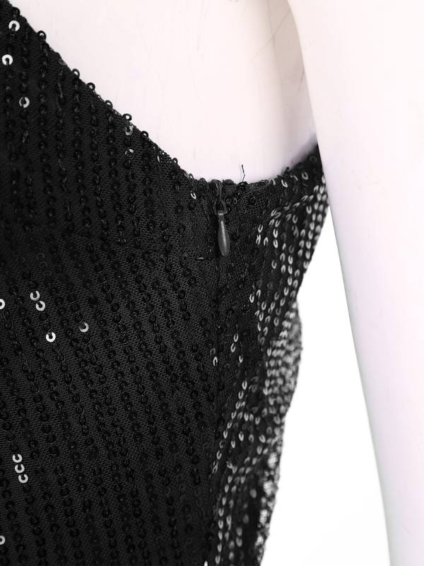 Women One Shoulder Sleeveless Sequins Jumpsuit for Cocktail Party thumb