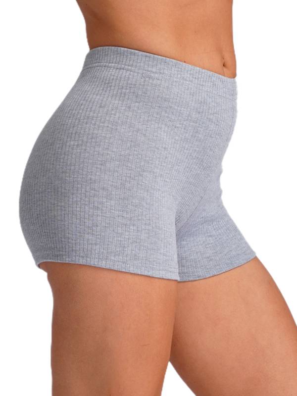 Women High Waist Ribbed Knitted Sports Shorts thumb