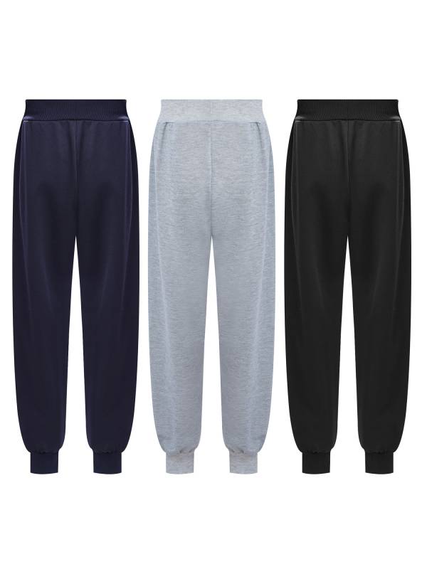 Kids Boys 3pcs Pack Solid Color Sports Sweatpants with Pockets thumb
