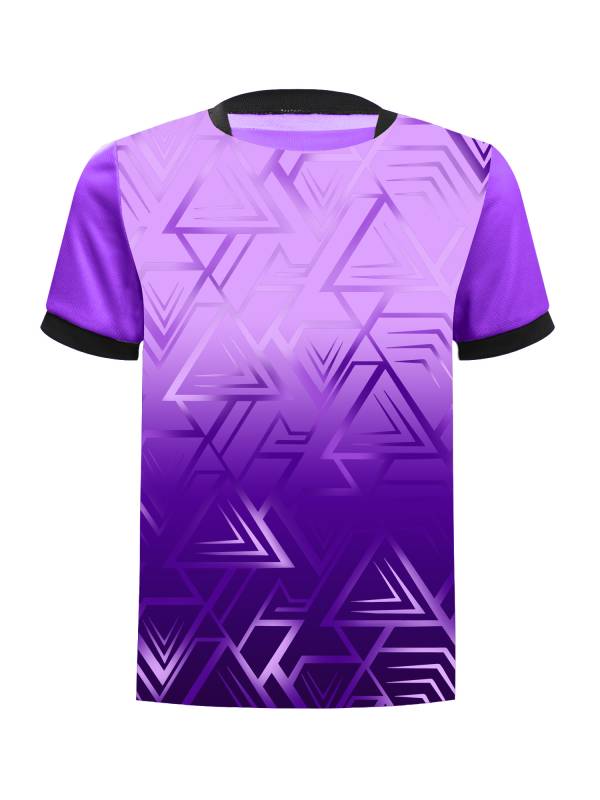 Kids Boys Geometric Print Sports Short Sleeve T-shirt thumb