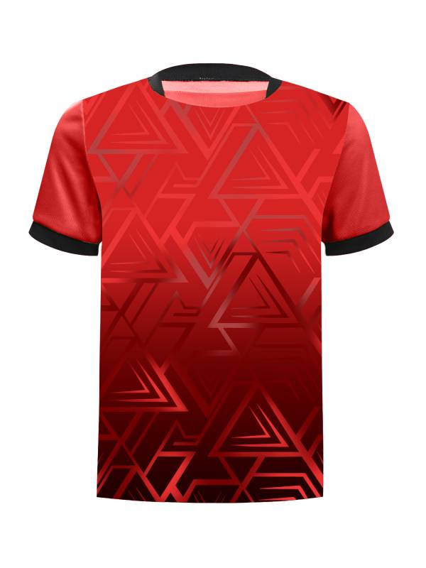 Kids Boys Geometric Print Sports Short Sleeve T-shirt thumb