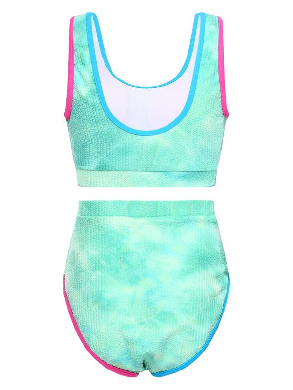 Women Two Pieces Plus Size Tie-Dye Tankini Set thumb