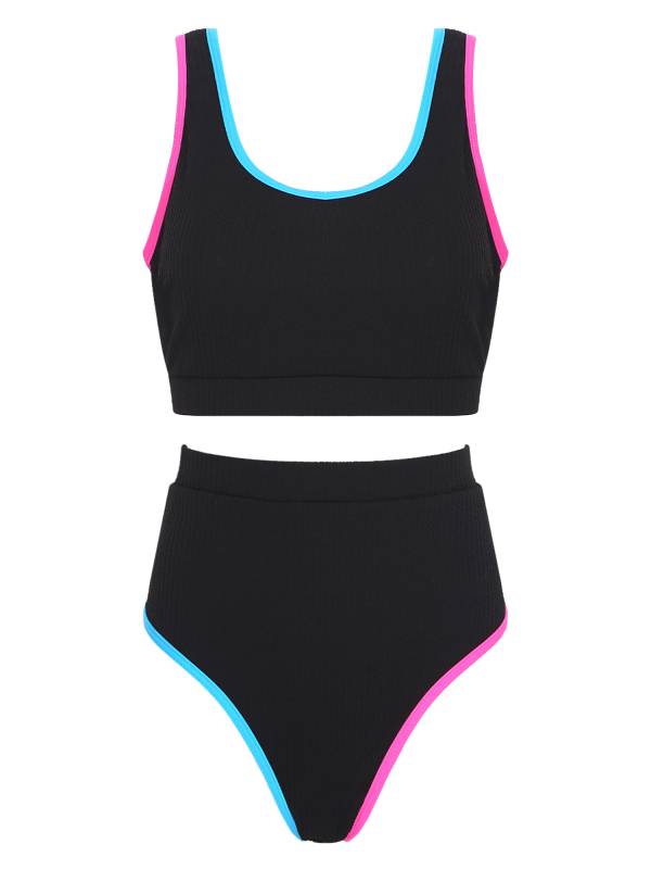 Women Two Pieces Plus Size Tie-Dye Tankini Set thumb