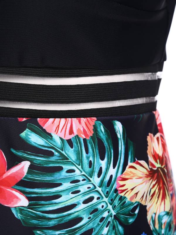 Women Plus Size One Piece Swimsuit Deep V Neck Sleeveless Padded Swim Jumpsuit thumb