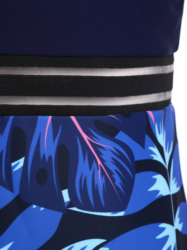 Women Plus Size One Piece Swimsuit Deep V Neck Sleeveless Padded Swim Jumpsuit thumb