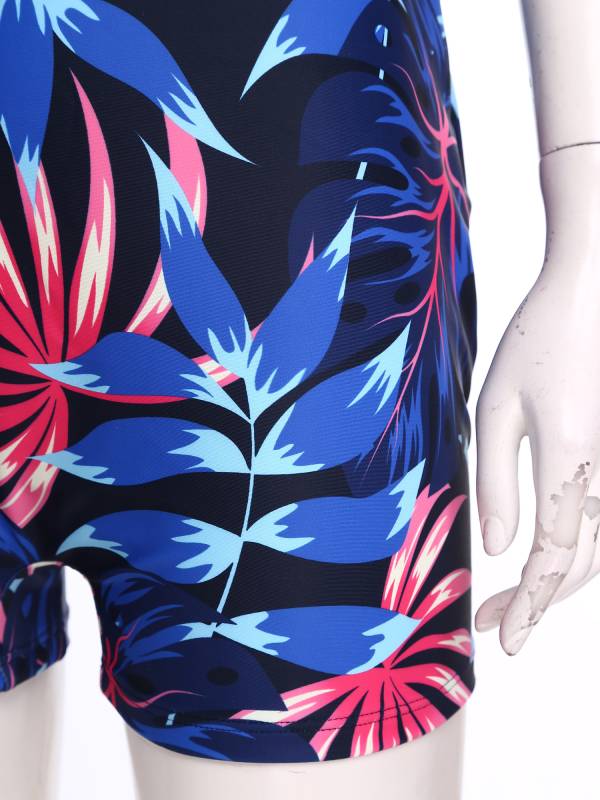 Women Plus Size One Piece Swimsuit Deep V Neck Sleeveless Padded Swim Jumpsuit thumb