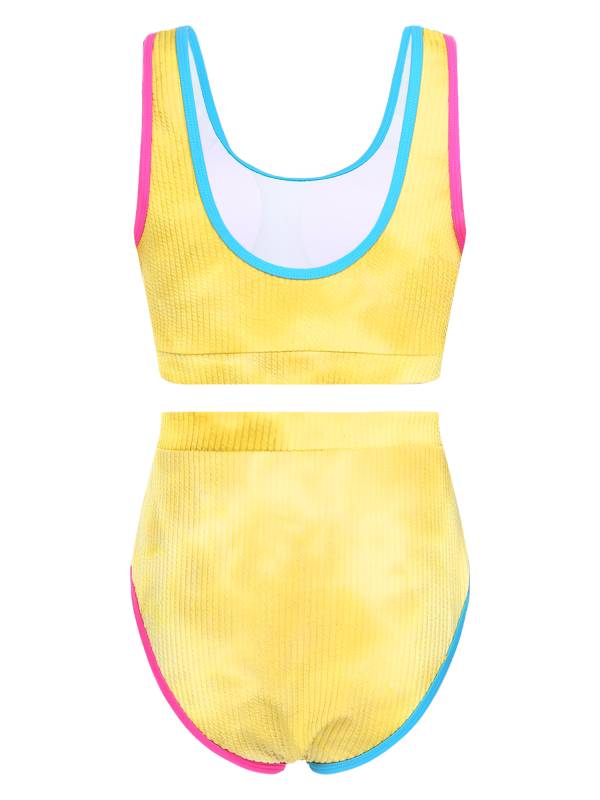 Women Two Pieces Plus Size Tie-Dye Tankini Set thumb