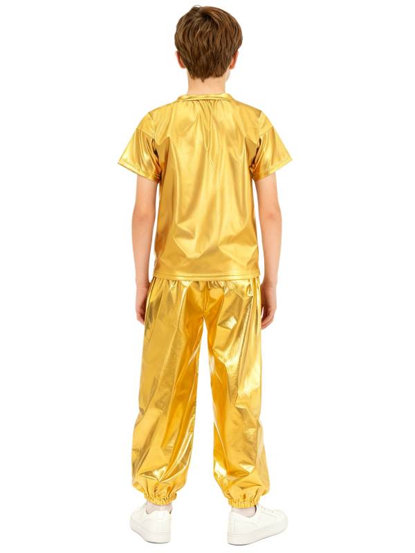 Unisex Kids Hip Hop Dance Outfit 2-Piece Set for Jazz Hip Hop Performance thumb