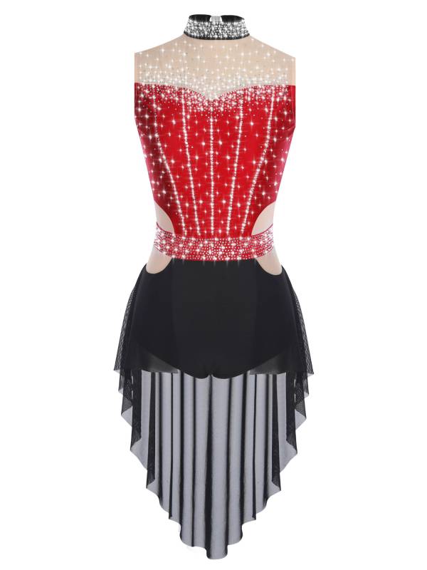 Women Lyrical Dance Dress Neck Sleeveless Backless thumb