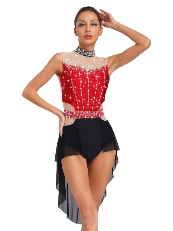 Women Lyrical Dance Dress Neck Sleeveless Backless thumb
