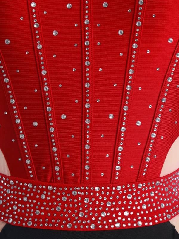 Women Lyrical Dance Dress Neck Sleeveless Backless thumb