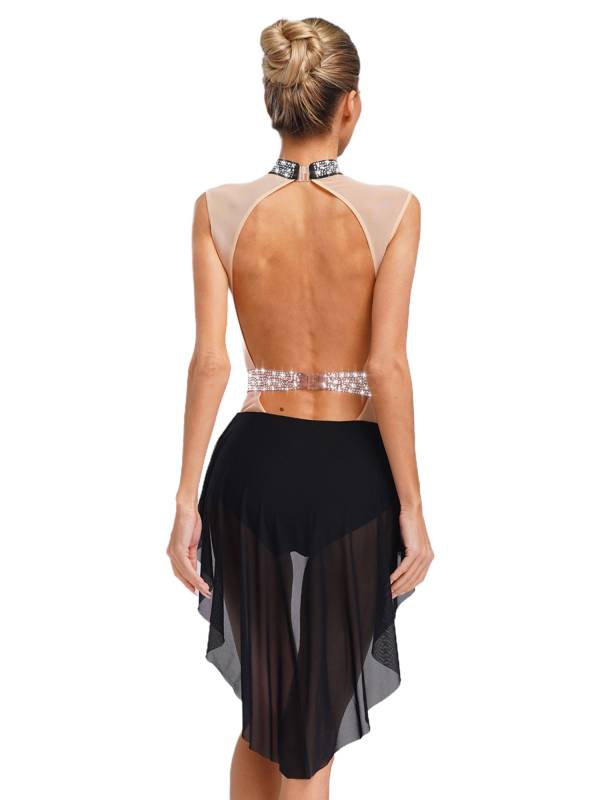 Women Lyrical Dance Dress Neck Sleeveless Backless thumb