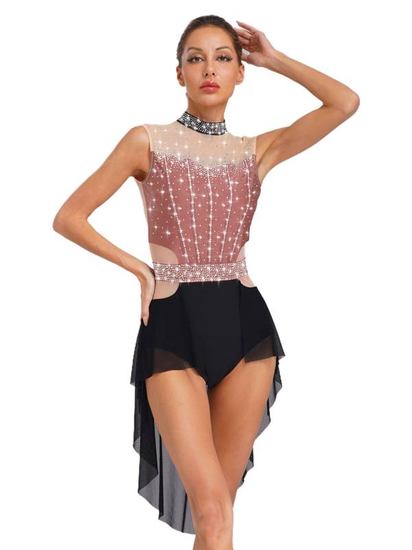 Women Lyrical Dance Dress Neck Sleeveless Backless thumb