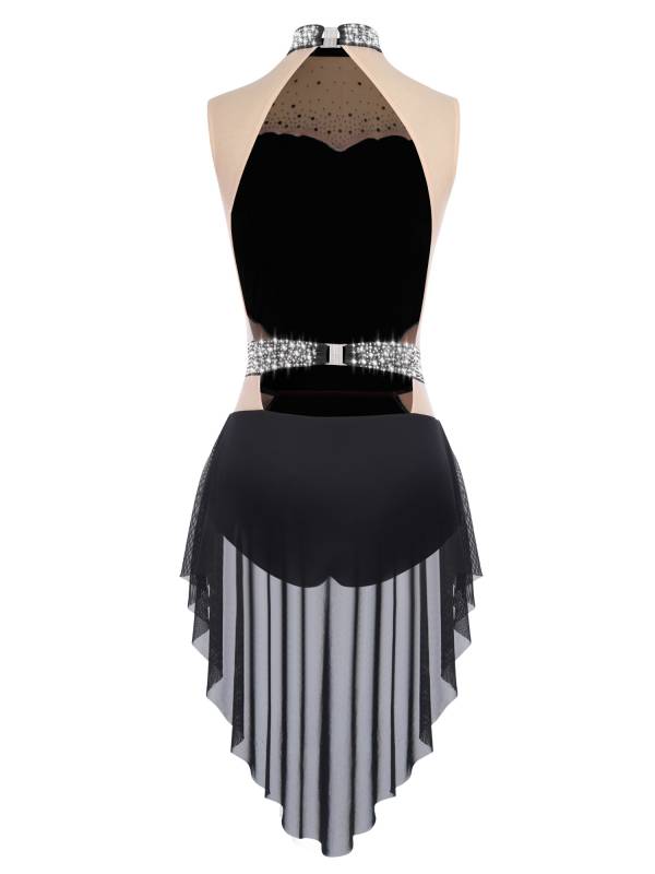 Women Lyrical Dance Dress Neck Sleeveless Backless thumb