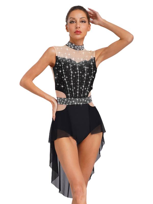Women Lyrical Dance Dress Neck Sleeveless Backless thumb