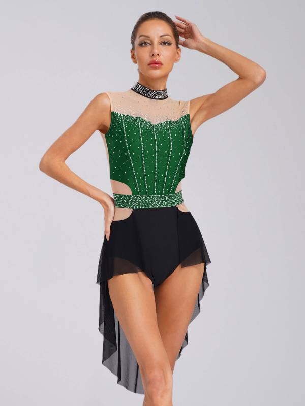 Women Lyrical Dance Dress Neck Sleeveless Backless thumb