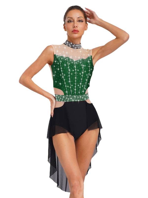 Women Lyrical Dance Dress Neck Sleeveless Backless thumb