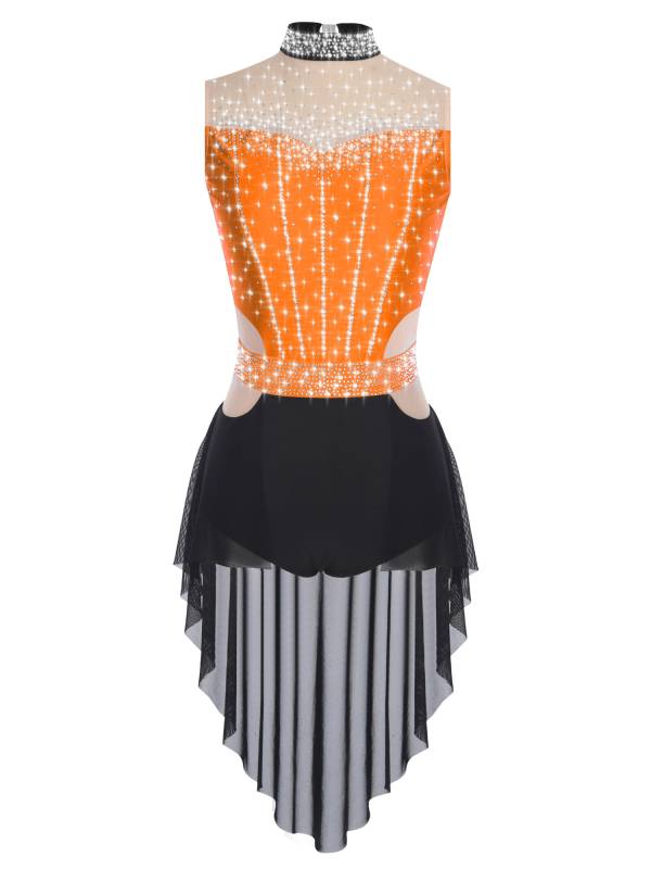 Women Lyrical Dance Dress Neck Sleeveless Backless thumb