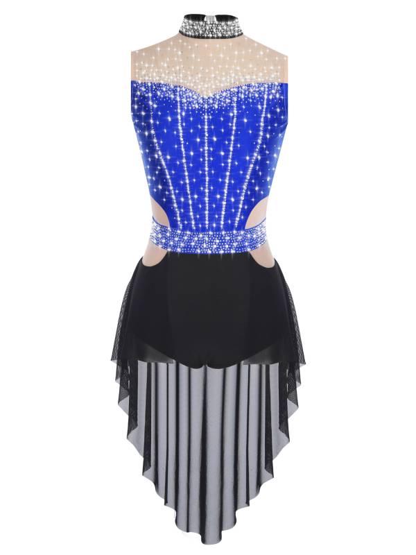 Women Lyrical Dance Dress Neck Sleeveless Backless thumb