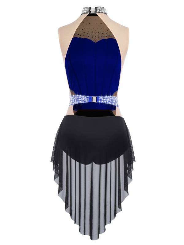 Women Lyrical Dance Dress Neck Sleeveless Backless thumb