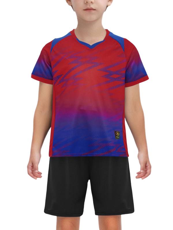 Boys 2-Piece Soccer Training Kit T-Shirt with Shorts for Practice & Play thumb