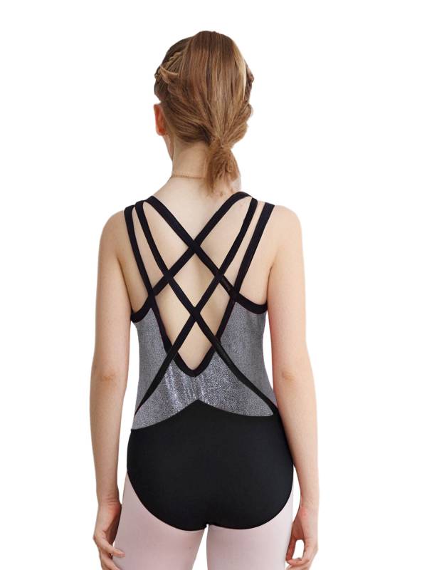 3Pcs Girls Gymnastics Leotard Set Rhinestone Bodysuit Performance Costume thumb