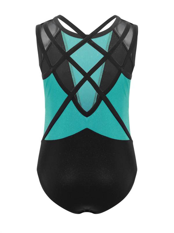 3Pcs Girls Gymnastics Leotard Set Rhinestone Bodysuit Performance Costume thumb