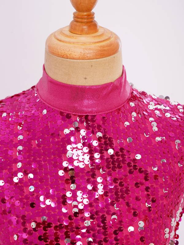 Girls Sequin Gradient Liturgical Worship Dance Dress Choir Robe Tunic thumb