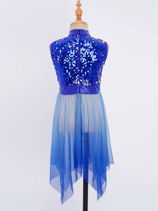 Girls Sequin Gradient Liturgical Worship Dance Dress Choir Robe Tunic thumb
