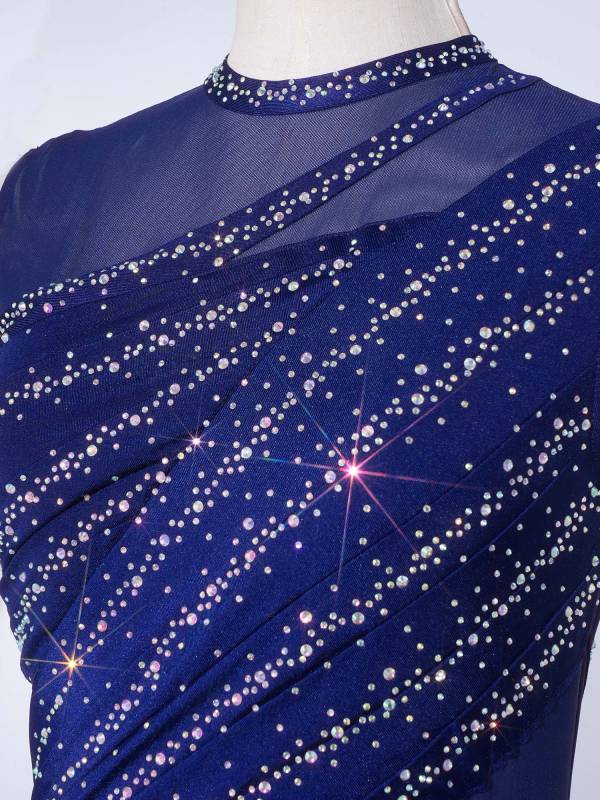 Women Sleeveless Figure Skating Dress Rhinestone Lyrical Dance Costume thumb