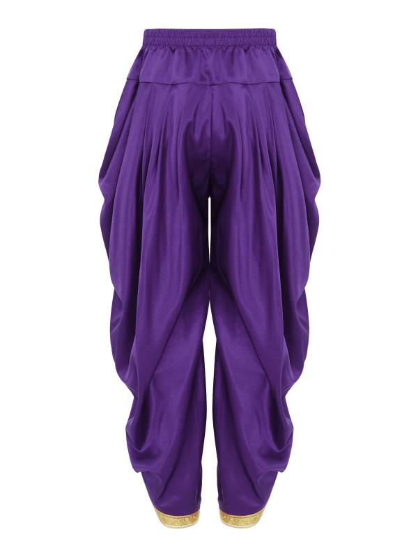 Boys Satin Dhoti Harem Pants Draped Baggy Costume for Halloween, Fancy Dress thumb