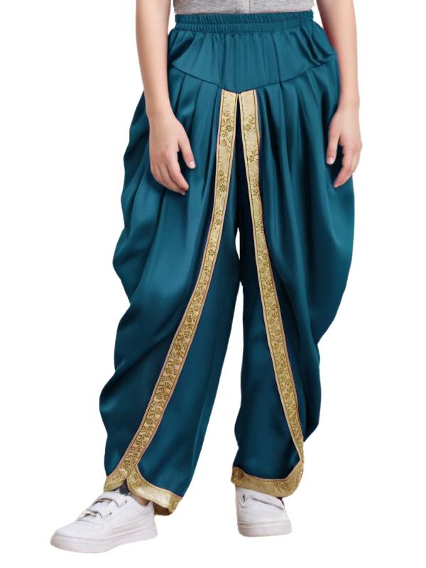 Boys Satin Dhoti Harem Pants Draped Baggy Costume for Halloween, Fancy Dress thumb