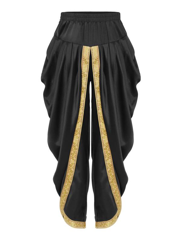 Boys Satin Dhoti Harem Pants Draped Baggy Costume for Halloween, Fancy Dress thumb