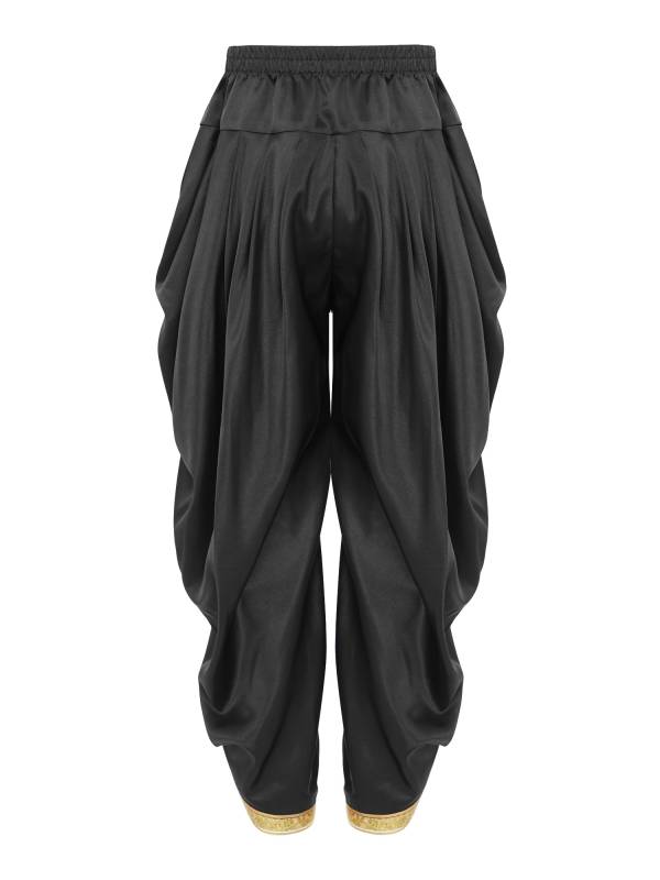 Boys Satin Dhoti Harem Pants Draped Baggy Costume for Halloween, Fancy Dress thumb