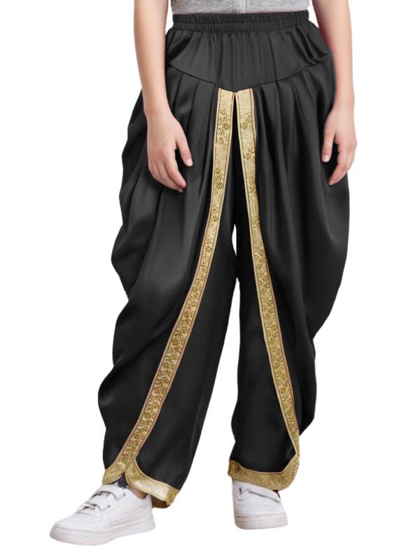Boys Satin Dhoti Harem Pants Draped Baggy Costume for Halloween, Fancy Dress thumb